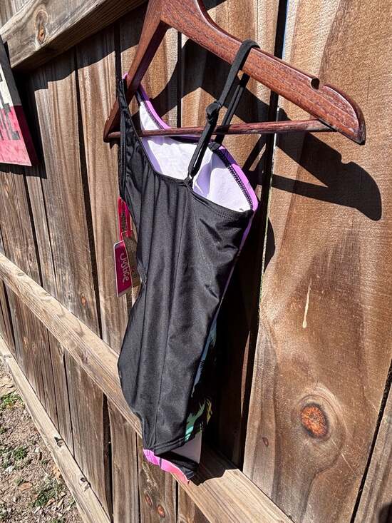 Girls Sport Surf Club One-Shoulder Cut-Out One Piece Swimsuit Size M (10) NWT - Picture 11 of 12